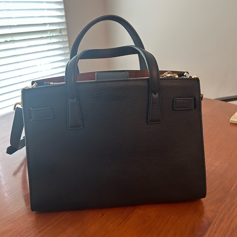 Quince Black Leather Satchel
